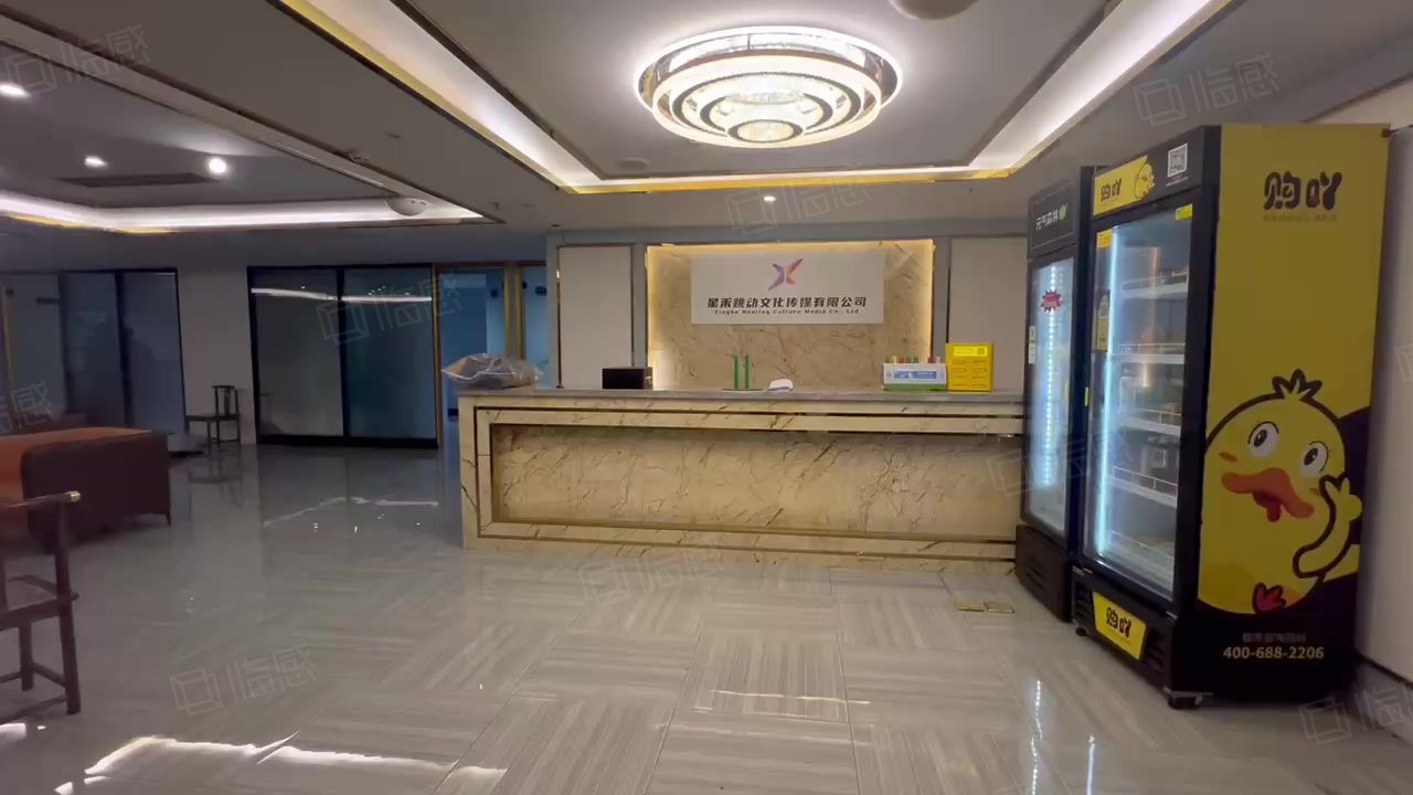 【10图】渝北龙头寺动力国际600平精装办公室现成直播间舞蹈室单播团