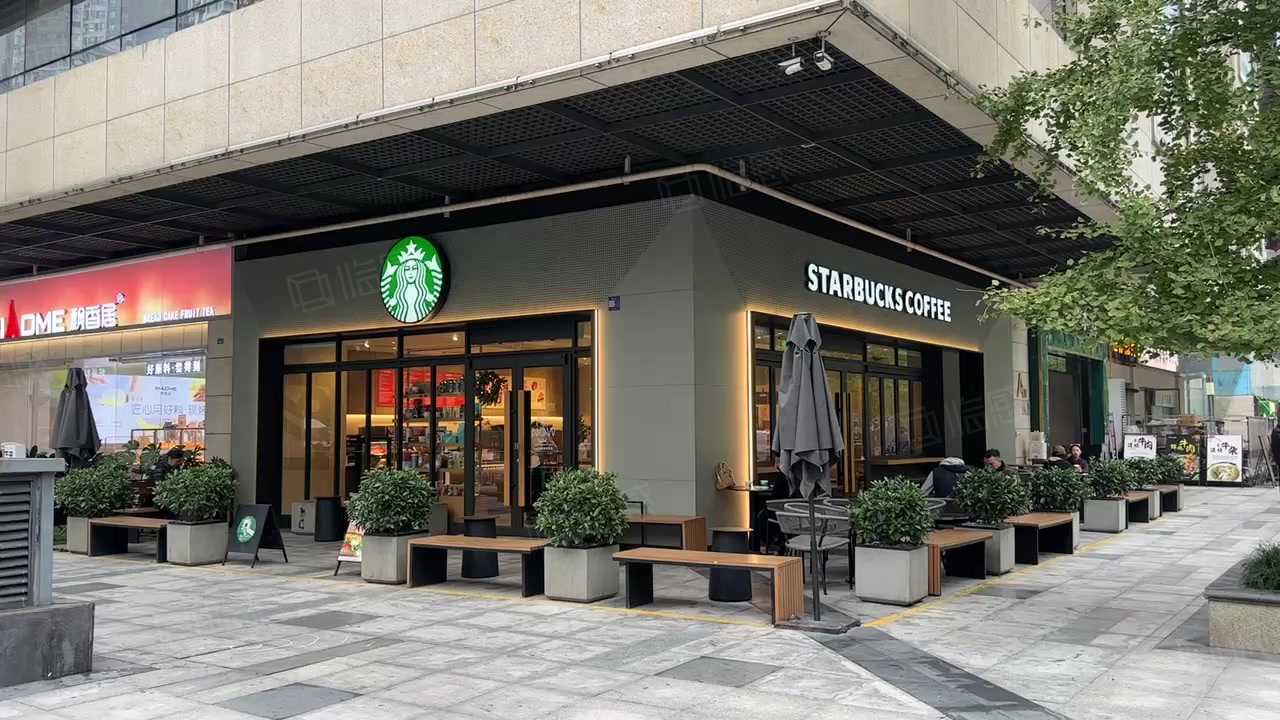 星巴克 带外摆 可餐饮 年收15万多 产权清晰独立,成都天府新区华阳